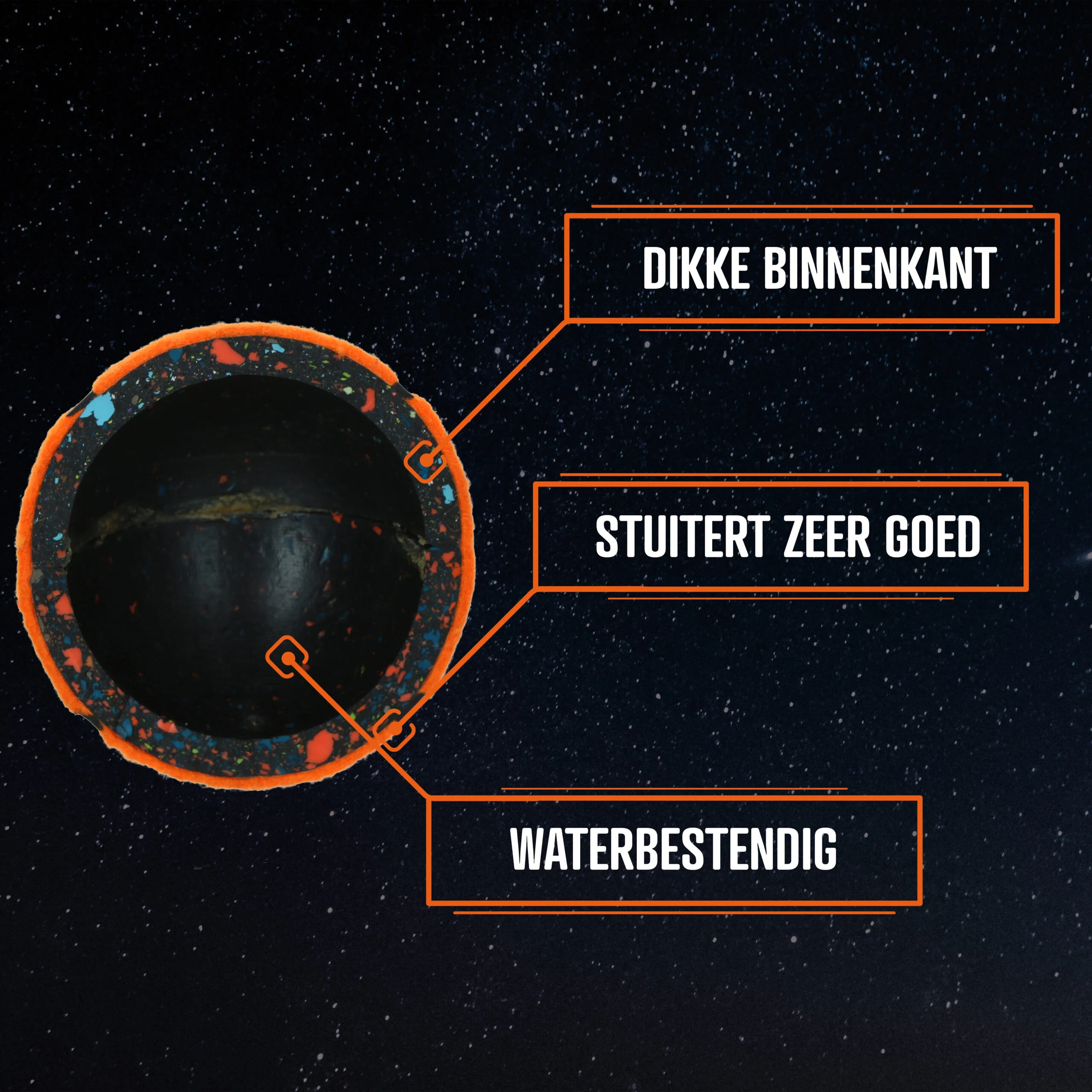 Tenisový míček pro psy, plovoucí, Ø 6 cm, růžový – Dog Comets Starlight - Obrázek 3
