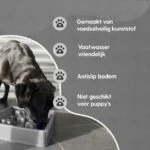 Protihltací miska pro psy s hvězdicovým vzorem, XS 14 cm, šedá – Eat Slow Live Longer Star - Obrázek 5