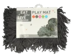 Čichací podložka pro psy s látkovými proužky, šedá, 44 x 28 cm – Eat Slow Live Longer Play Mat - Obrázek 3