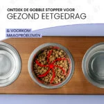 Protihltací vložka do psí misky s přísavkami, modrá M, průměr základny 11,5 cm – Eat Slow Live Longer Gobble Stopper - Obrázek 4