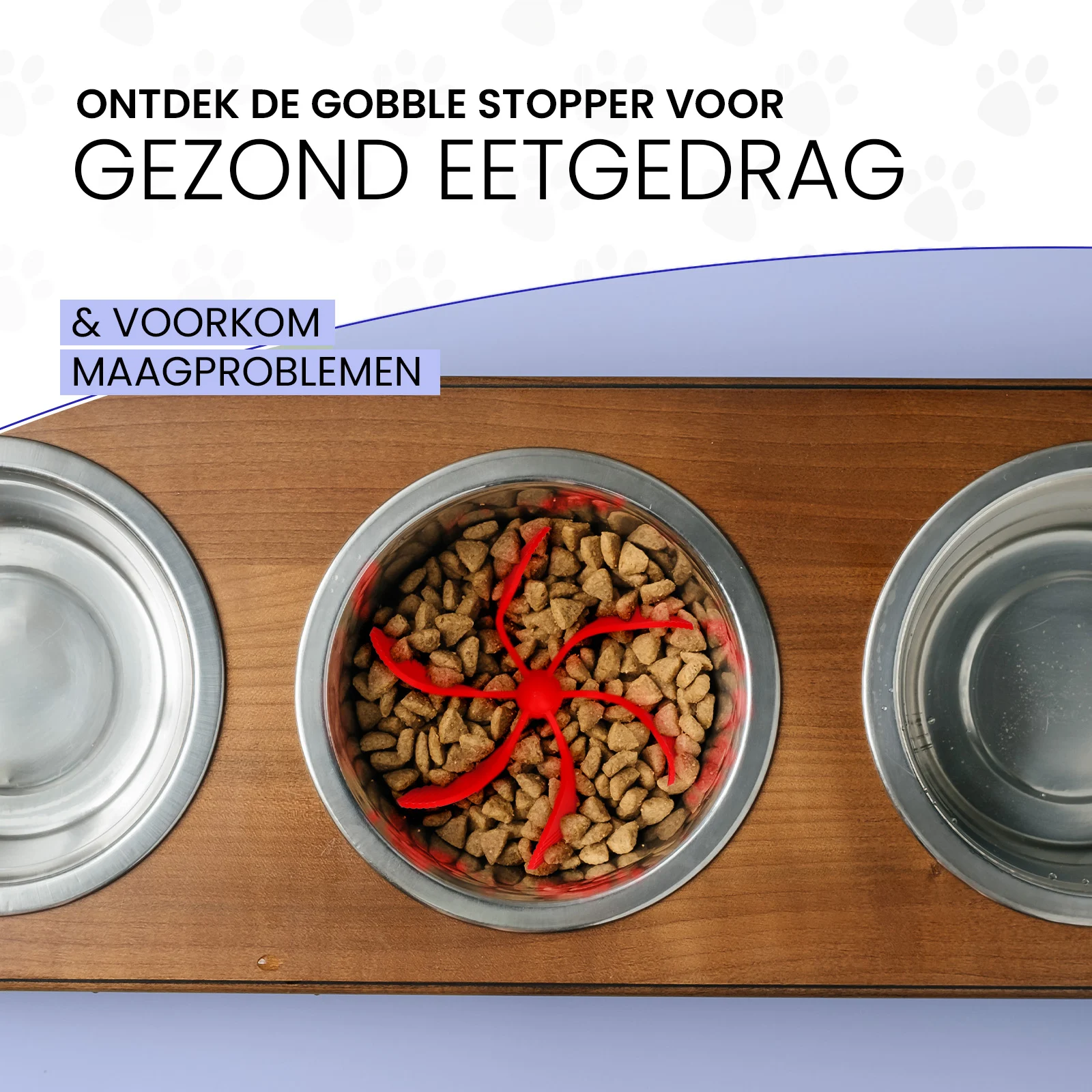Protihltací vložka do psí misky s přísavkami, modrá M, průměr základny 11,5 cm – Eat Slow Live Longer Gobble Stopper - Obrázek 4