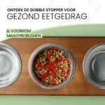 Protihltací vložka do psí misky s přísavkami, zelená M, průměr základny 11,5 cm – Eat Slow Live Longer Gobble Stopper - Obrázek 4