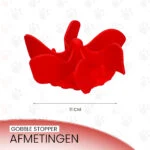 Protihltací vložka do misky pro psy s přísavkami, červená, M, průměr spodní části 11,5 cm – Eat Slow Live Longer Gobble Stopper - Obrázek 5