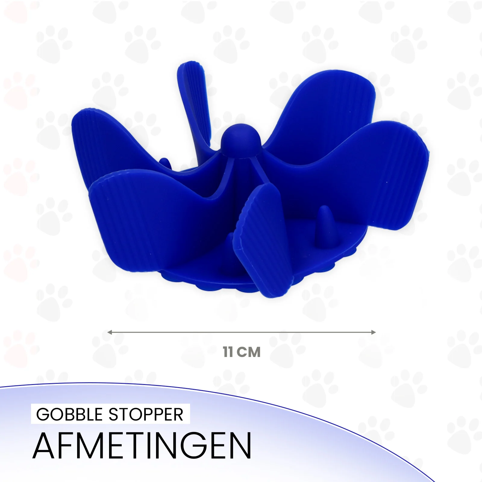 Protihltací vložka do psí misky s přísavkami, modrá M, průměr základny 11,5 cm – Eat Slow Live Longer Gobble Stopper - Obrázek 5