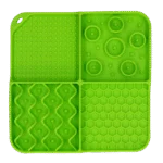 Lízací podložka pro psy se 4 vzory a přísavkami, 21 x 21 cm, zelená – Eat Slow Live Longer Lick Mat Dimensions Rectangle - Obrázek 2