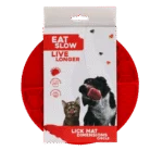 Kulatá lízací podložka s hlubokými prohlubněmi, červená, ø 21 cm – Eat Slow Live Longer Lick Mat Dimensions Circle