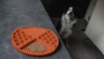 Kulatá lízací podložka s hlubokými prohlubněmi, červená, ø 21 cm – Eat Slow Live Longer Lick Mat Dimensions Circle - Obrázek 6
