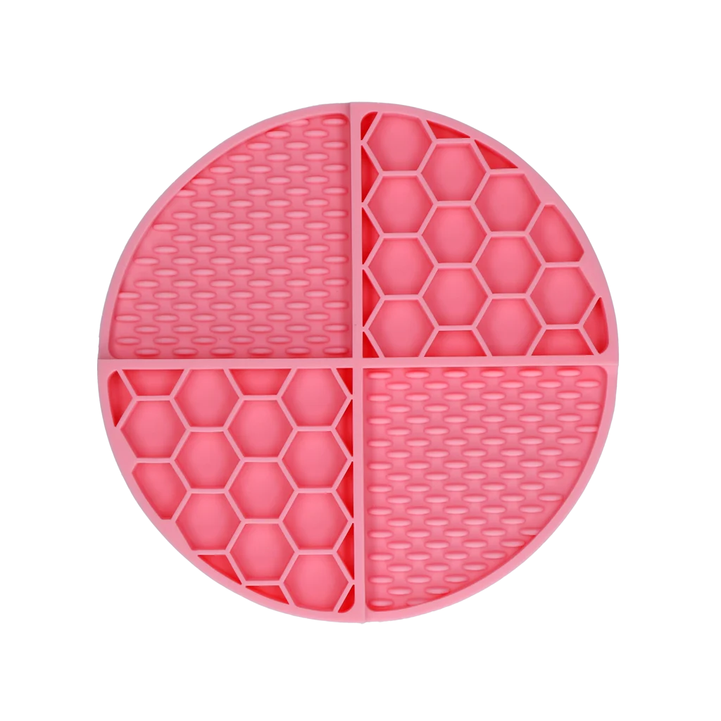 Kulatá lízací podložka s hlubokými přihrádkami, růžová, ø 21 cm – Eat Slow Live Longer Lick Mat Dimensions Circle - Obrázek 3