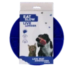 Kulatá lízací podložka s hlubokými přihrádkami, modrá, ø 21 cm – Eat Slow Live Longer Lick Mat Dimensions Circle