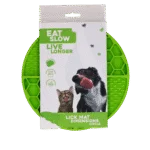 Kulatá lízací podložka s hlubokými prohlubněmi, zelená, ø 21 cm – Eat Slow Live Longer Lick Mat Dimensions Circle