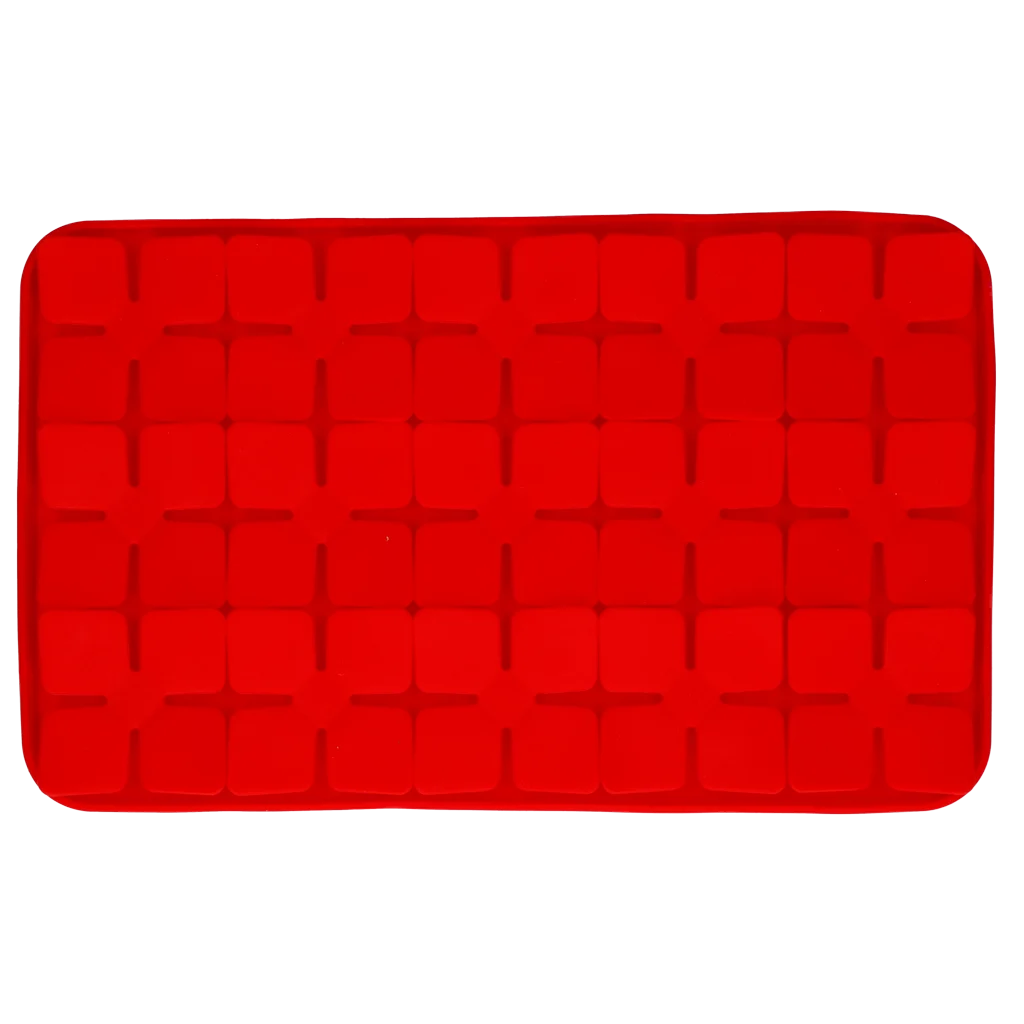 Lízací podložka pro psy s květinovými výstupky a přísavkami, 21 x 34 cm, červená – Eat Slow Live Longer Lick Mat Dimensions Flower - Obrázek 2