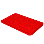 Lízací podložka pro psy s květinovými výstupky a přísavkami, 21 x 34 cm, červená – Eat Slow Live Longer Lick Mat Dimensions Flower - Obrázek 3