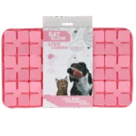 Lízací podložka pro psy s květinovými okvětními lístky a přísavkami, 21 x 34 cm, růžová – Eat Slow Live Longer Lick Mat Dimensions Flower