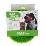 Protihltací miska pro psy s kulatým dnem a výstupky, Ø 17 cm, zelená – Eat Slow Live Longer Lick Mat Wobble Bowl