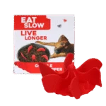 Protihltací vložka do misky pro psy s přísavkami, červená, M, průměr spodní části 11,5 cm – Eat Slow Live Longer Gobble Stopper