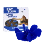 Protihltací vložka do psí misky s přísavkami, modrá M, průměr základny 11,5 cm – Eat Slow Live Longer Gobble Stopper
