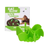 Protihltací vložka do psí misky s přísavkami, zelená M, průměr základny 11,5 cm – Eat Slow Live Longer Gobble Stopper