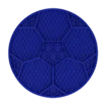 Lízací podložka pro psy s fotbalovým vzorem a přísavkami, Ø 22 cm, modrá – Eat Slow Live Longer Lick Mat Soccer Ball - Obrázek 2