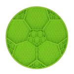 Lízací podložka pro psy s fotbalovým vzorem a přísavkami, Ø 22 cm, zelená – Eat Slow Live Longer Lick Mat Soccer Ball - Obrázek 2