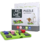 Psí hlavolam na granule a pamlsky s protiskluzovými nožičkami – Eat Slow Live Longer Puzzle Rectangle