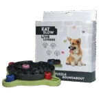 Hlavolam pro psy na granule a pamlsky s protiskluzovými nožičkami – Eat Slow Live Longer Puzzle Roundabout