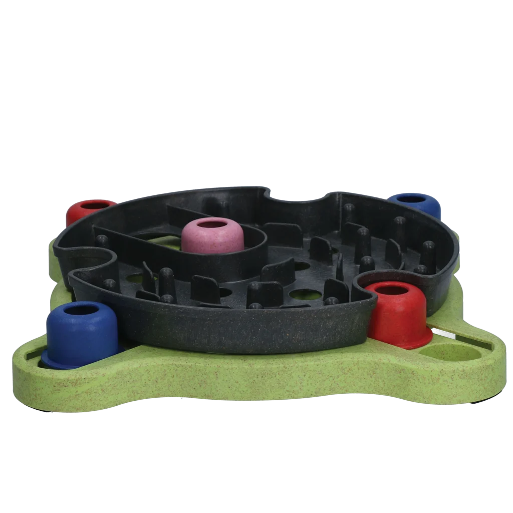 Hlavolam pro psy na granule a pamlsky s protiskluzovými nožičkami – Eat Slow Live Longer Puzzle Roundabout - Obrázek 2