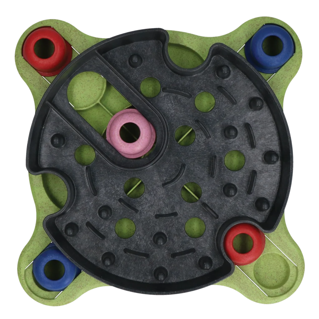 Hlavolam pro psy na granule a pamlsky s protiskluzovými nožičkami – Eat Slow Live Longer Puzzle Roundabout - Obrázek 3
