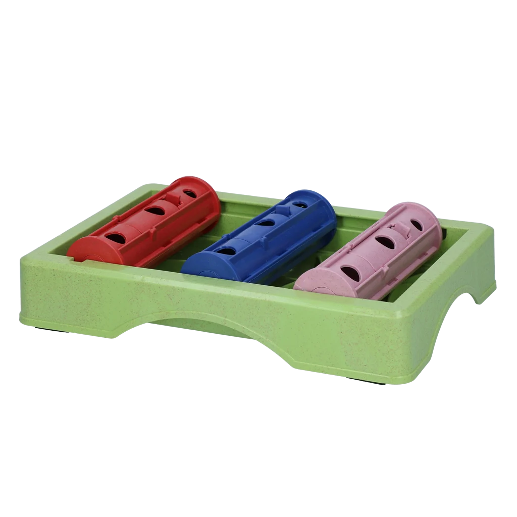 Hlavolam pro psy na granule a pamlsky s protiskluzovými nožičkami – Eat Slow Live Longer Puzzle Roller - Obrázek 2