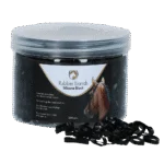 Silikonové gumičky na zaplétání, 500 ks, černé – Excellent Horse Rubber Bands Silicone