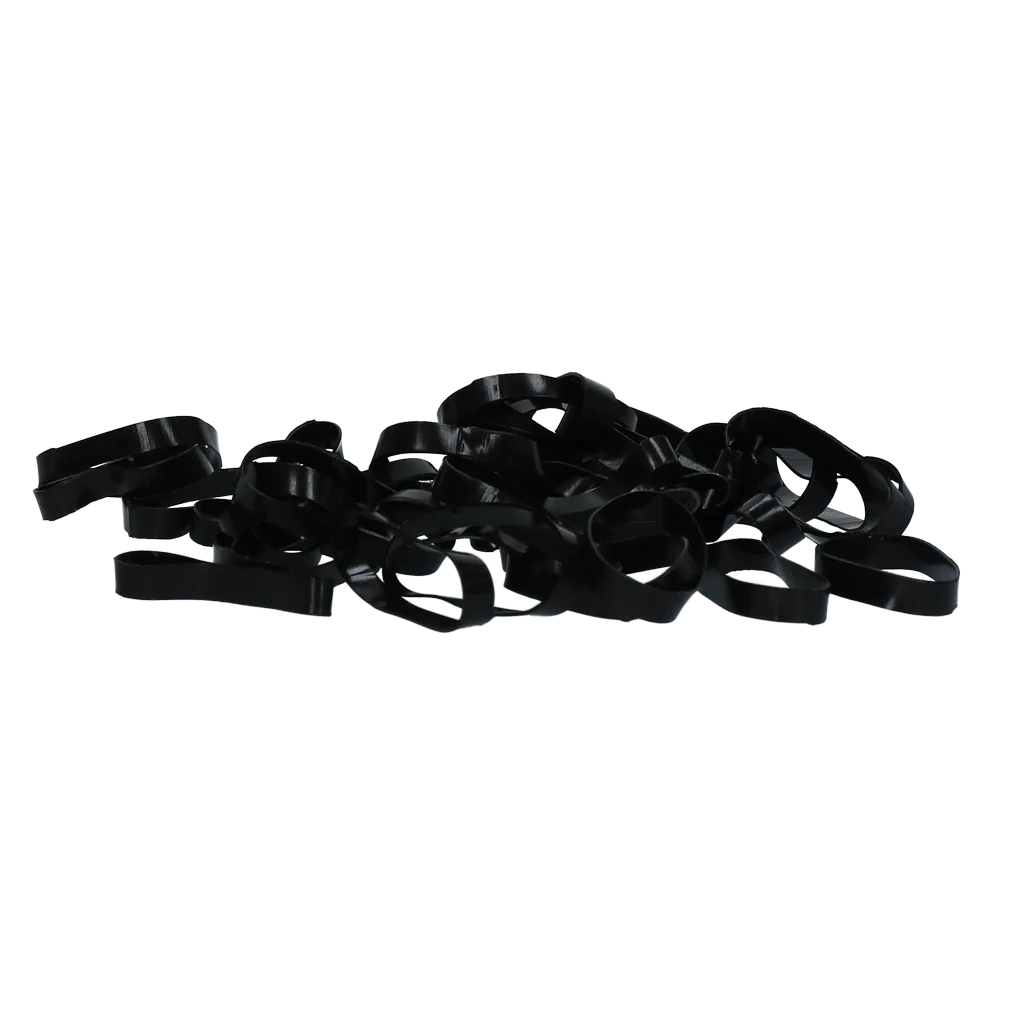 Silikonové gumičky na zaplétání, 500 ks, černé – Excellent Horse Rubber Bands Silicone - Obrázek 2