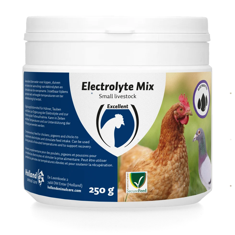 Elektrolytová směs pro slepice a kuřata, rozpustná v pitné vodě 250 g – Excellent Electrolyte mix - Obrázek 1