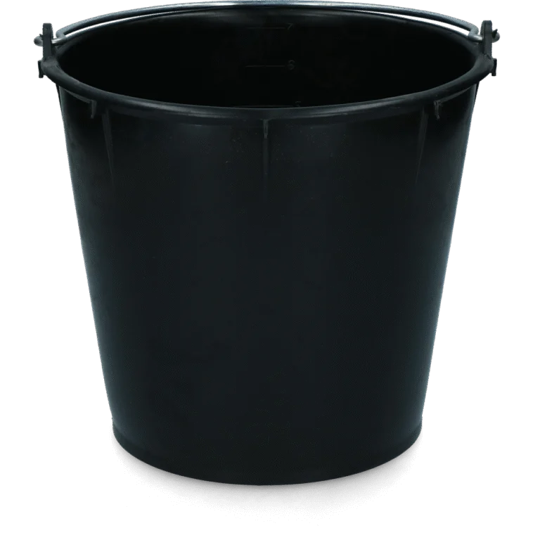 Kbelík s pozinkovaným držadlem, 7 l, černý – Vplast