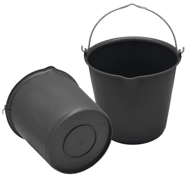 Kbelík s výlevkou, 15 l, černý – Vplast