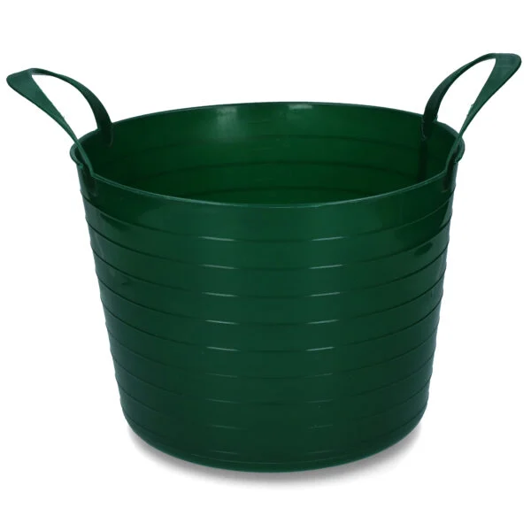 Pružný kbelík se dvěma rukojeťmi, 14 l, zelený – Vplast V-Trug Flexi