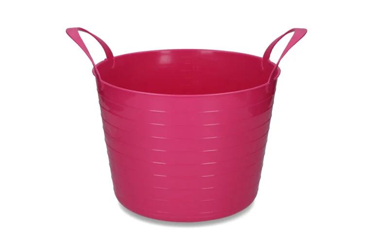 Pružný kbelík se dvěma rukojeťmi, 14 l, růžový – Vplast V-Trug Flexi
