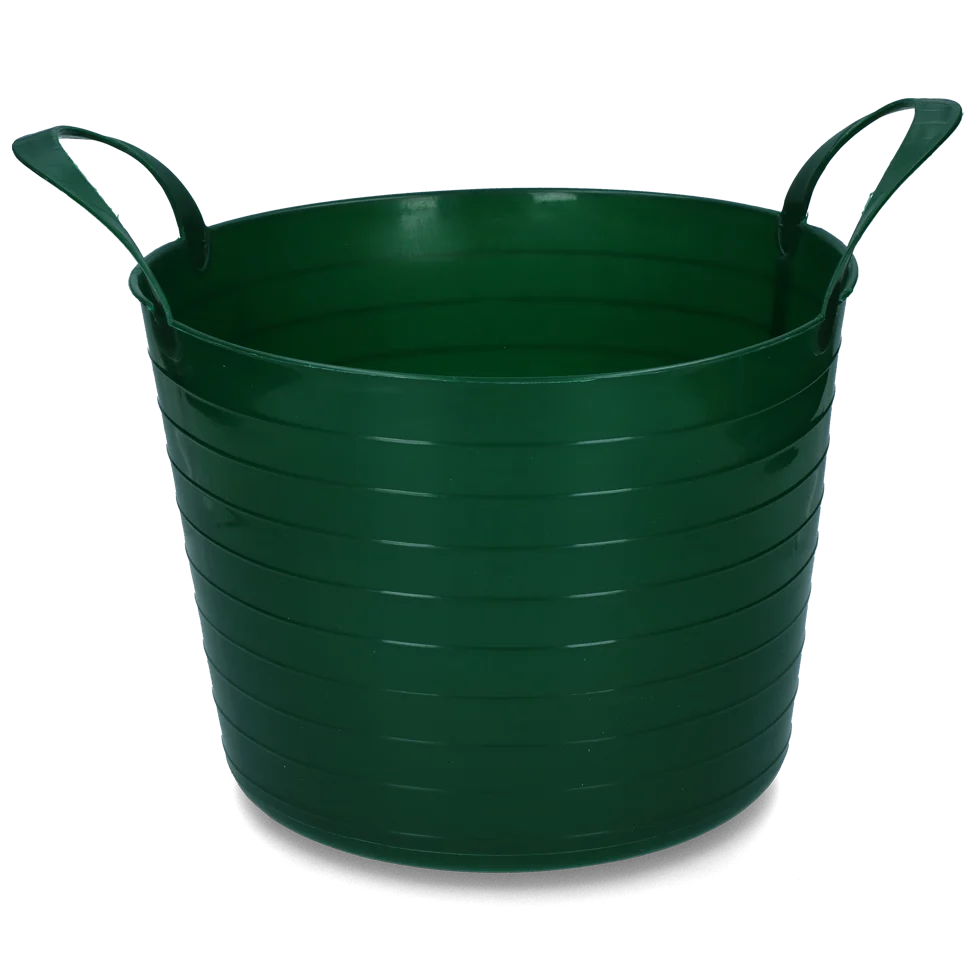 Flexibilní vědro se dvěma uchy, 40 l, zelené – Vplast V-Trug Flexi - Obrázek 1