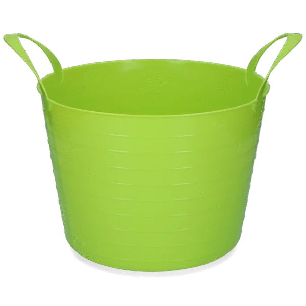 Flexibilní vědro se dvěma uchy, 40 l, limetkové – Vplast V-Trug Flexi