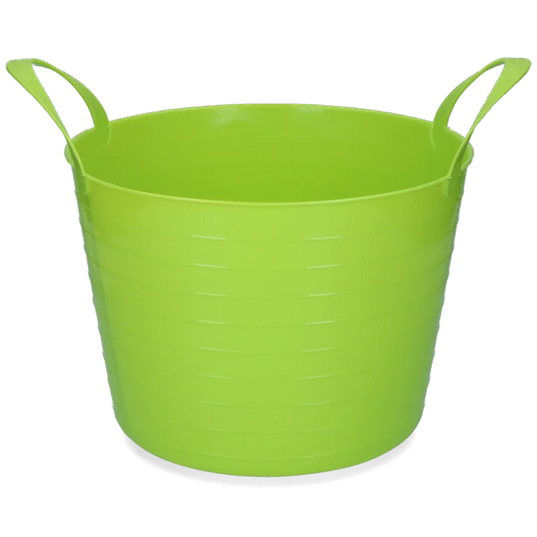 Flexibilní vědro se dvěma uchy, 40 l, limetkové – Vplast V-Trug Flexi
