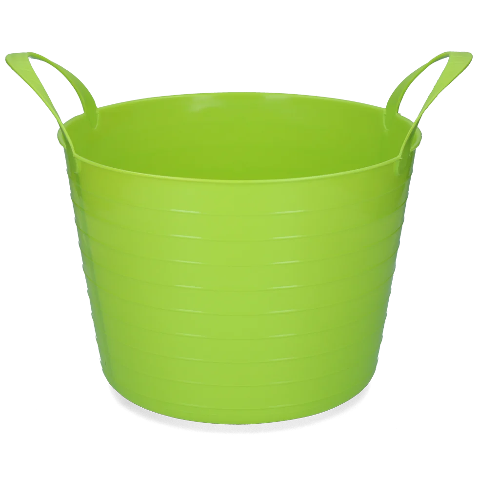 Flexibilní vědro se dvěma uchy, 40 l, limetkové – Vplast V-Trug Flexi - Obrázek 1