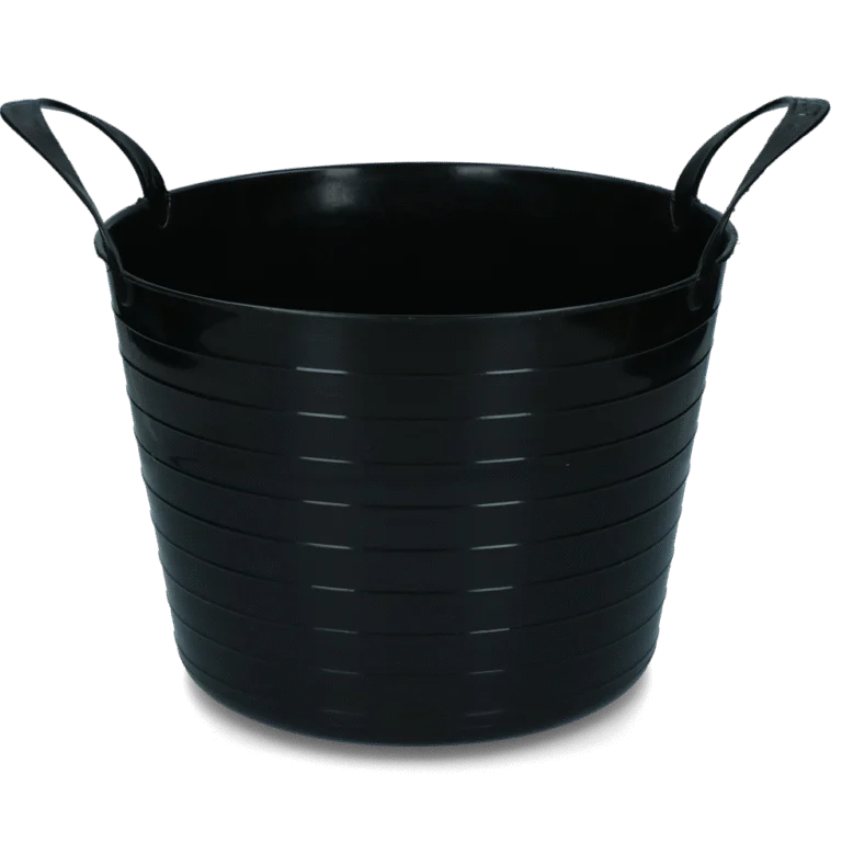 Pružný kbelík se dvěma rukojeťmi, 40 l, černý – Vplast V-Trug Flexi