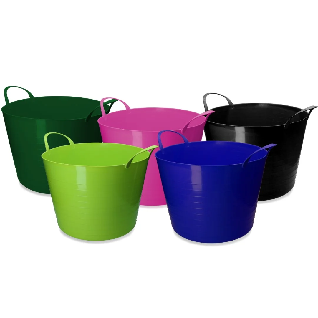 Flexibilní nádoba s uchy, 65 l, modrá – Vplast V-Trug Flexi - Obrázek 3