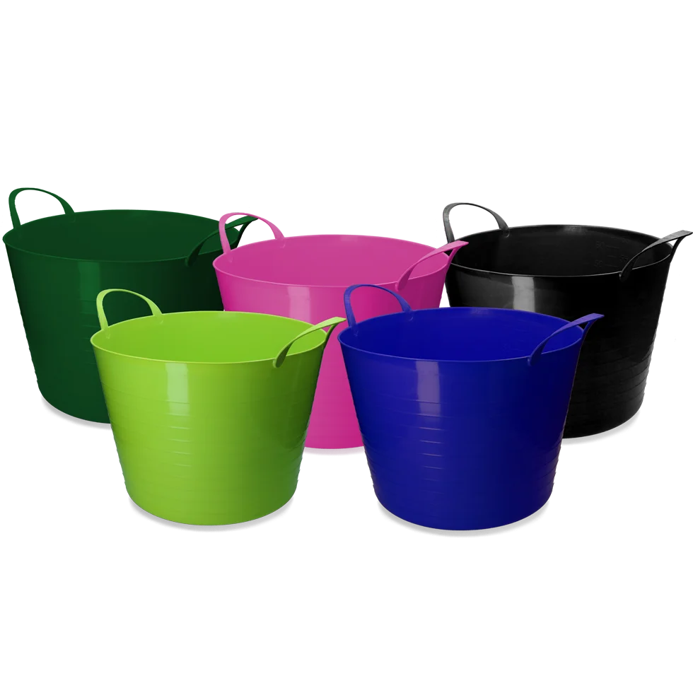 Flexibilní nádoba s uchy, 65 l, modrá – Vplast V-Trug Flexi - Obrázek 2