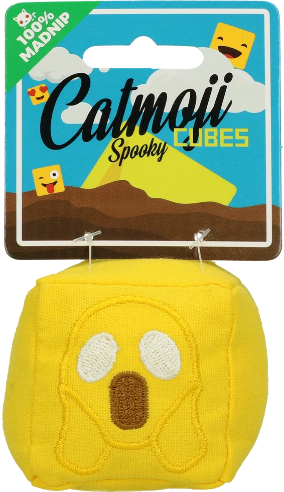 Hrací kostka pro kočky s MADNIP, Ø 7 cm – Catmoji Cube Spooky - Obrázek 3