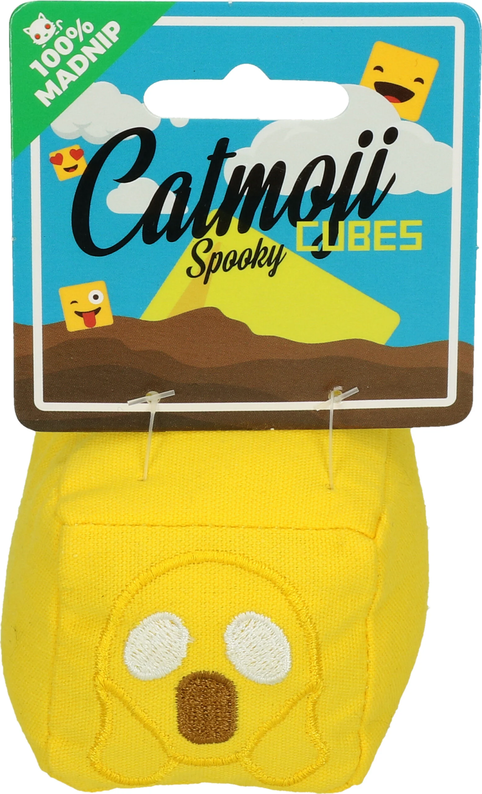EMOJ0333.jpg Hrací kostka pro kočky s MADNIP, Ø 7 cm – Catmoji Cube Spooky - Obrázek 1
