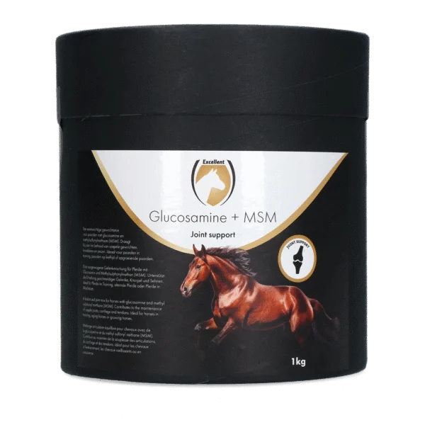 Kloubní doplněk pro koně v prášku, 1 kg – Excellent Horse Glucosamine + MSM