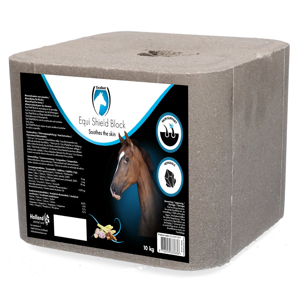 Solný liz pro koně s česnekem, 10 kg – Excellent Horse Shield Block - Obrázek 1