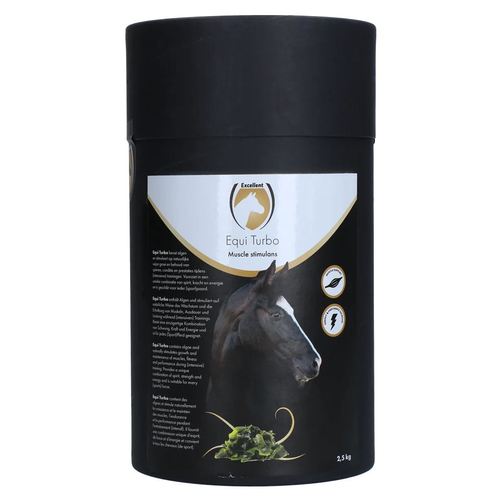 Doplněk pro budování svalů u koní s řasami, 2,5 kg – Excellent Horse Turbo - Obrázek 1