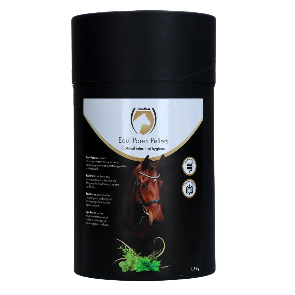 Bylinný doplněk krmiva pro koně s česnekem a mátou, 1,5 kg – Excellent Horse Parex - Obrázek 1