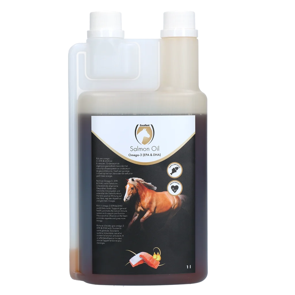 Lososový olej pro koně s omega 3, 1 l – Excellent Horse Salmon Oil - Obrázek 1
