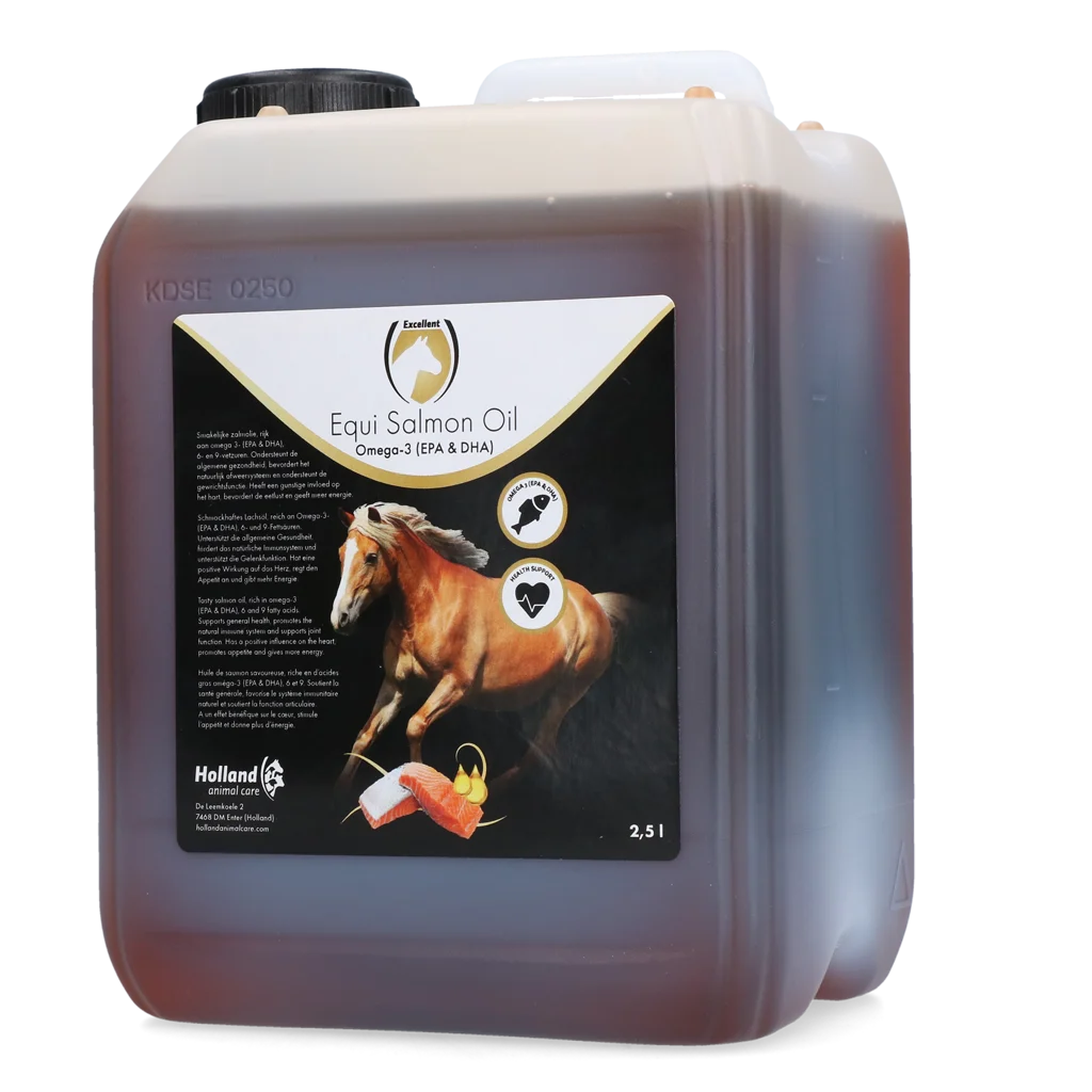Lososový olej pro koně s omega 3, 2,5 l – Excellent Horse Salmon Oil - Obrázek 1